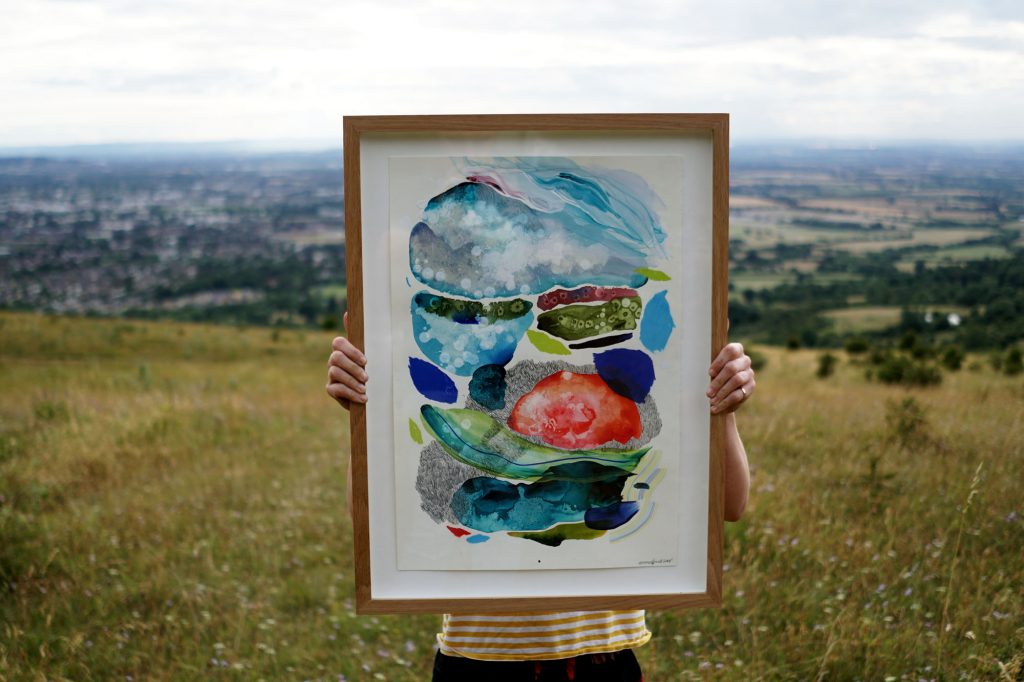Cleeve Hill and painting