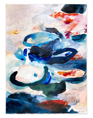 navy and red painting abstract emma howell