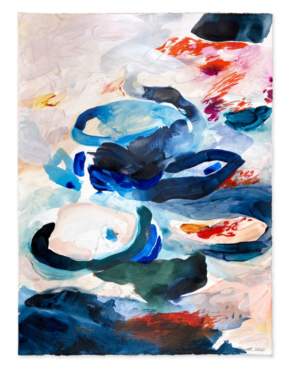 navy and red painting abstract emma howell