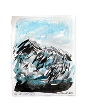 blue and black ink mountain emma howell
