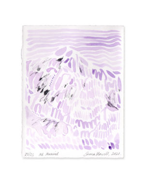 lilac purple mountain art emma howell
