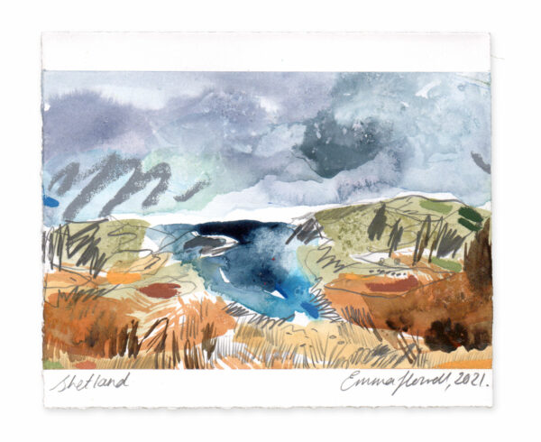 Shetland landscape painting emma howell