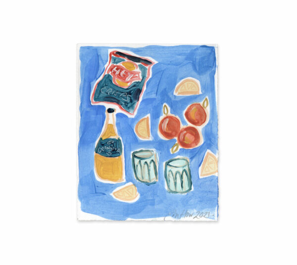 Orangina with crisps emma howell painting