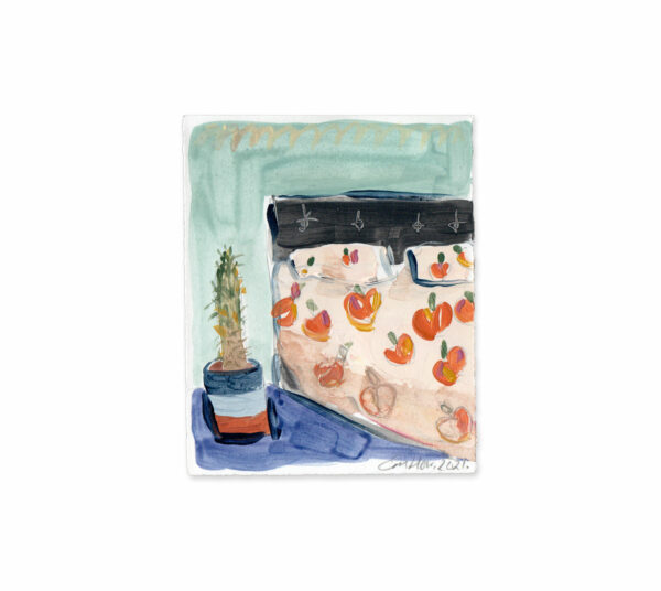 peaches duvet cover bedroom painting emma howell