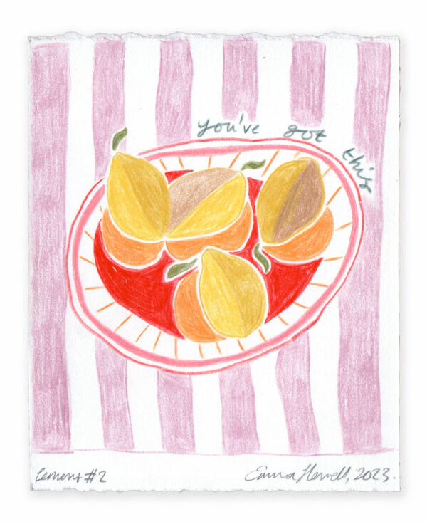 emma howell original lemon drawing