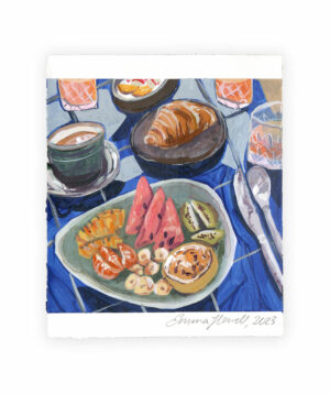 Mauritius honeymoon breakfast emma howell painting