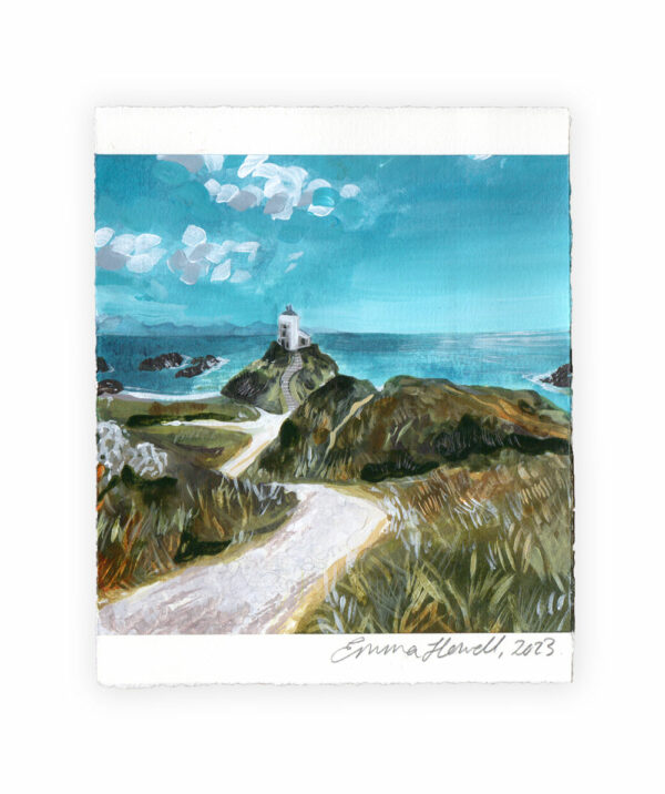 Tŵr Mawr Lighthouse painting emma howell original