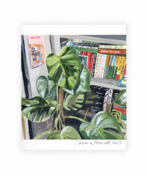 plant and books emma howell painting original