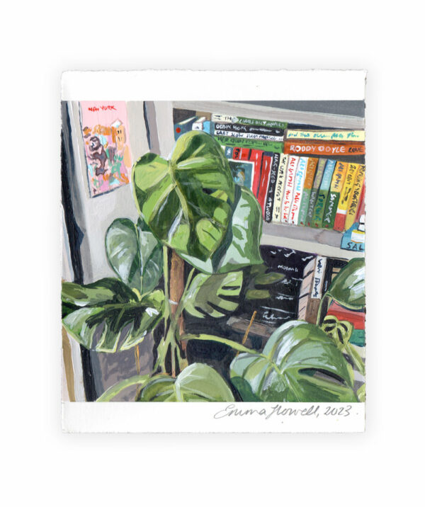 plant and books emma howell painting original