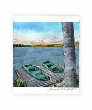 wisconsin boats emma howell painting original