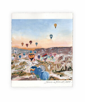 hot air balloons turkey emma howell original painting