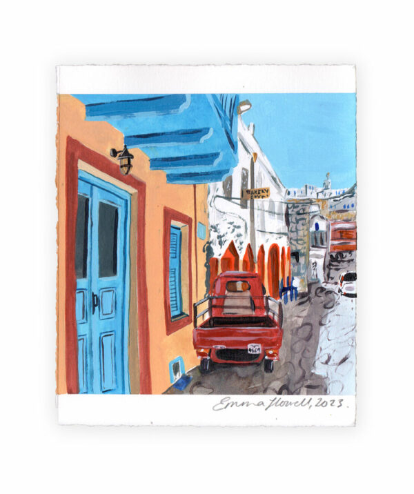 Nisyros island bold colours emma howell painting