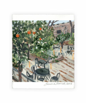 barcelona orange tree emma howell painting