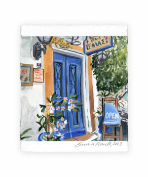 art cafe preveza emma howell painting
