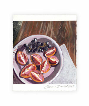 grapes and blood orange grapefruit emma howell painting