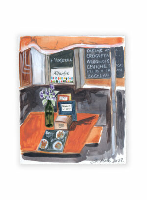 restaurant in seville original painting emma howell